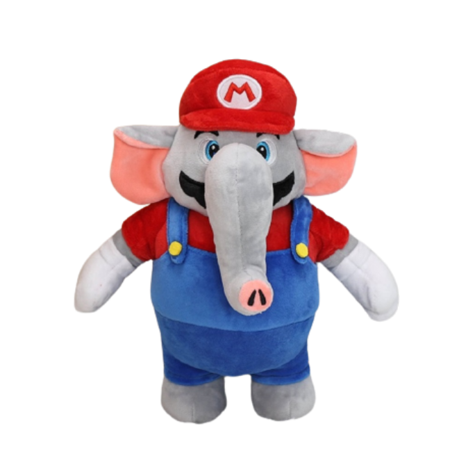 Foto 2 pulgar | Peluche Super Mario Wonder Mario Elefante Nintendo 27 Cm