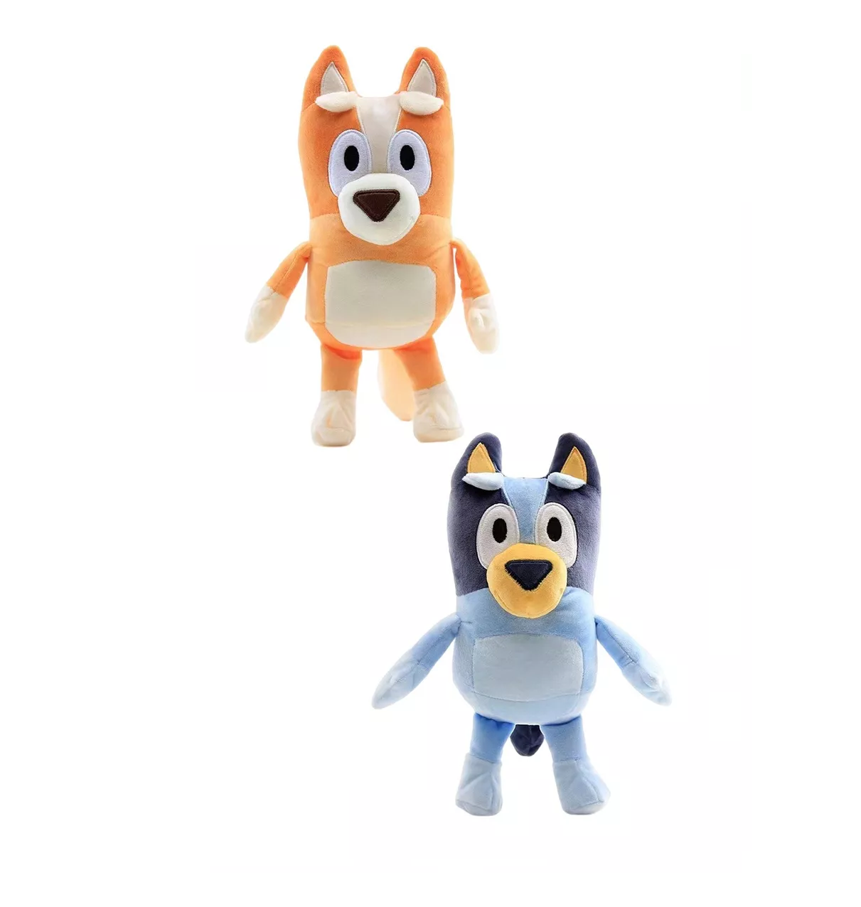 Familia Bluey Bingo Hermano Hermana Muñeco Peluche 2 Piezas Naranja/Azul