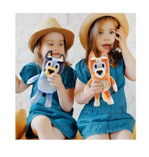 Foto 4 | Familia Bluey Bingo Hermano Hermana Muñeco Peluche 2 Piezas Naranja/Azul