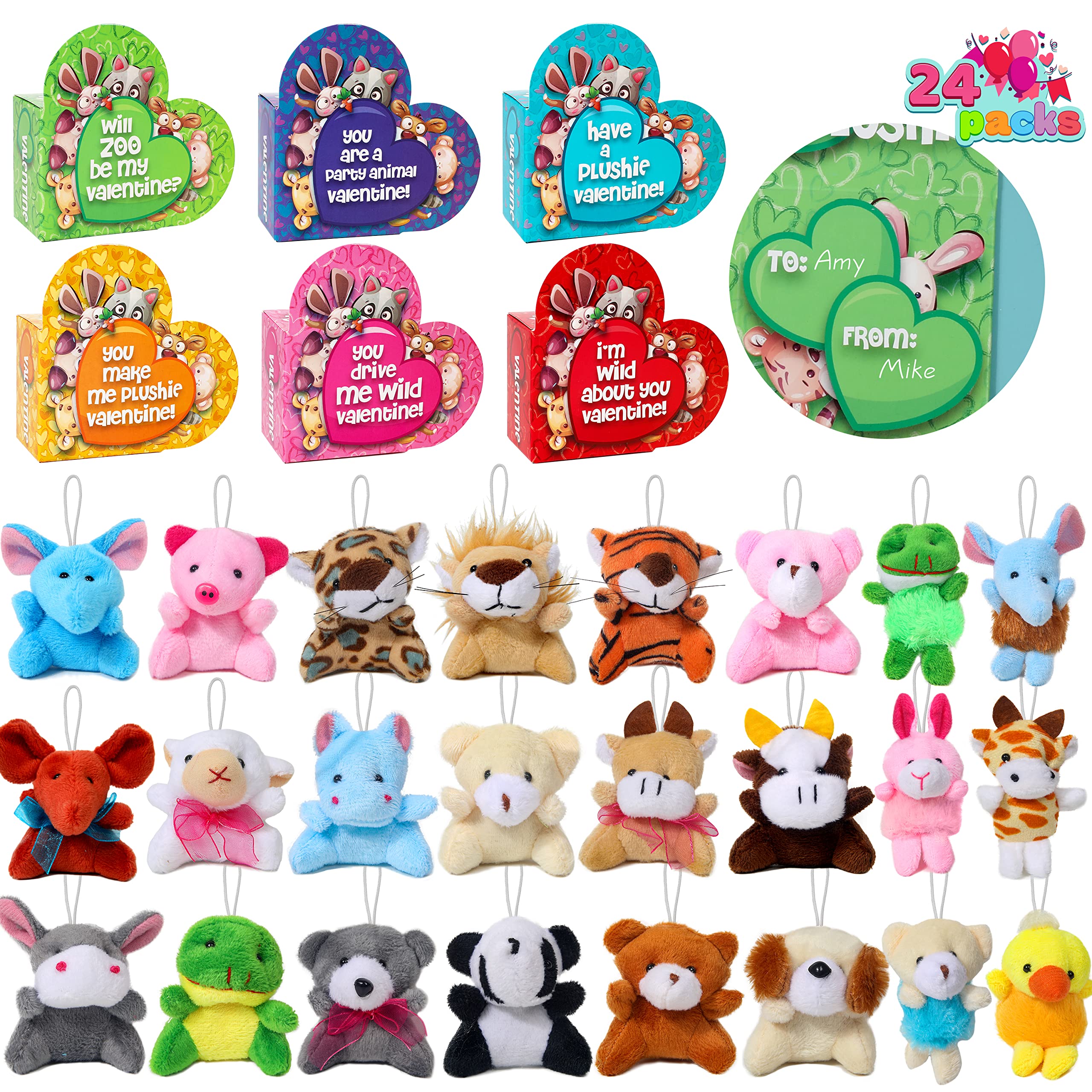 Foto 2 pulgar | Juguetes de Peluche Joyin Cajas con Forma de Corazón 24 Unidades - Venta Internacional
