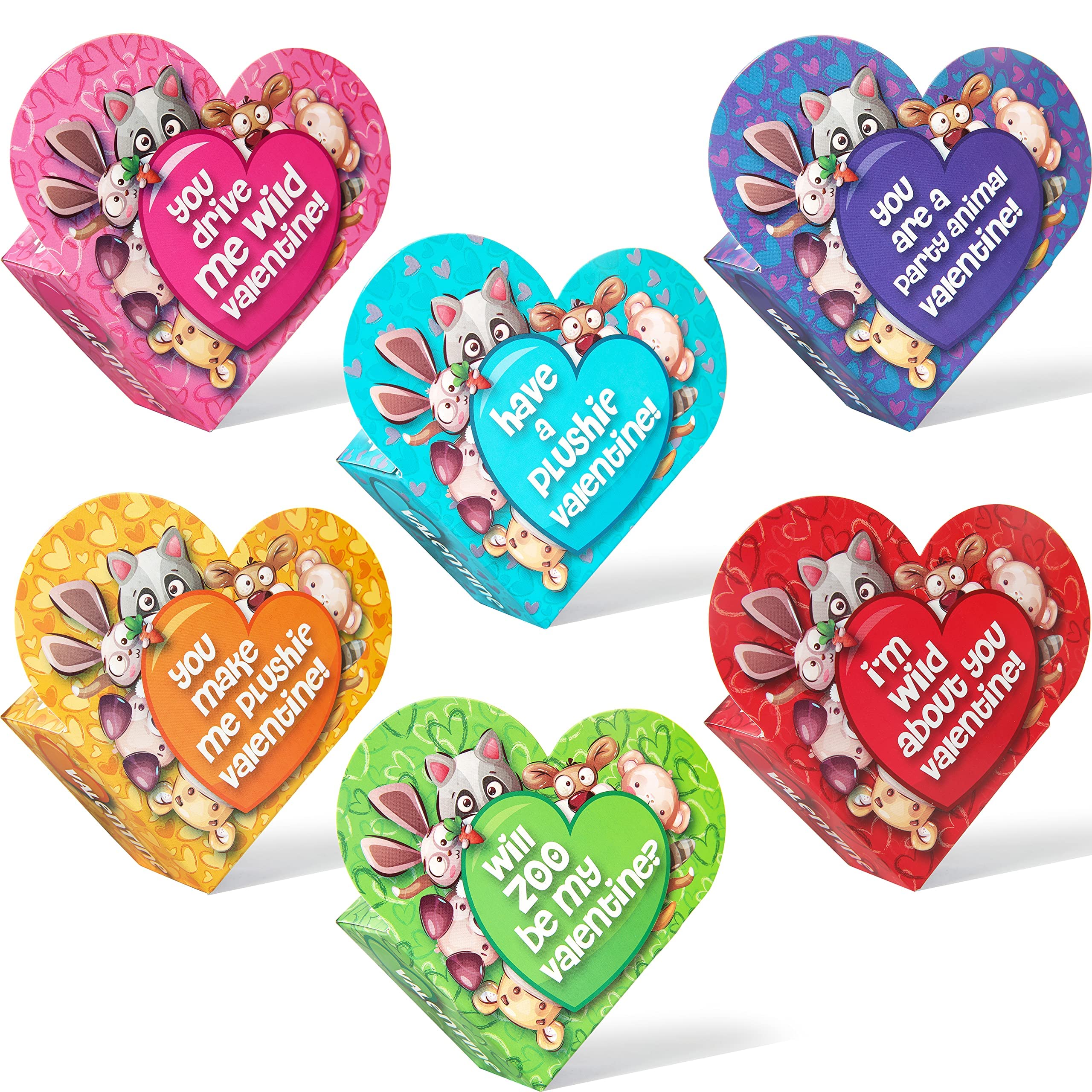 Foto 3 pulgar | Juguetes de Peluche Joyin Cajas con Forma de Corazón 24 Unidades - Venta Internacional