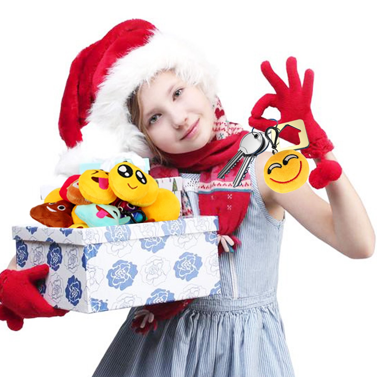 Foto 4 | Llavero De Felpa Con Emoticonos Dreampark Paquete de 80 Unidades para Fiestas Infantiles - Venta Internacional