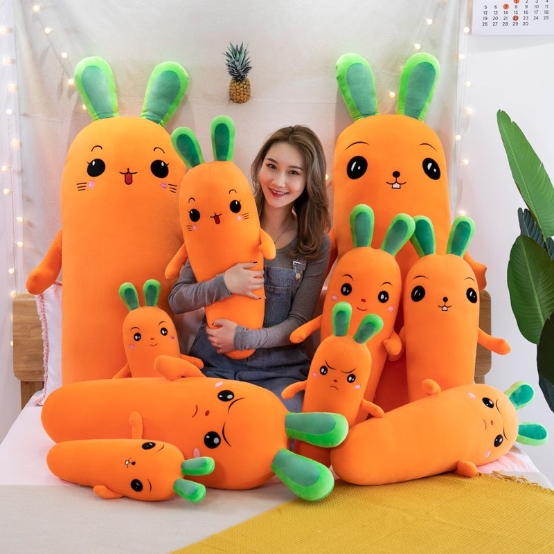 Foto 3 pulgar | Almohada Deportiva De Algodón De Peluche Con Forma De Zanahoria Para Bajar De Peso - Venta Internacional.