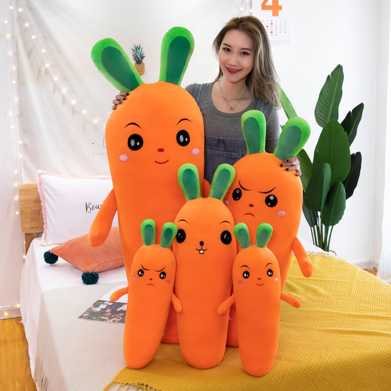 Foto 4 pulgar | Almohada Deportiva De Algodón De Peluche Con Forma De Zanahoria Para Bajar De Peso - Venta Internacional.