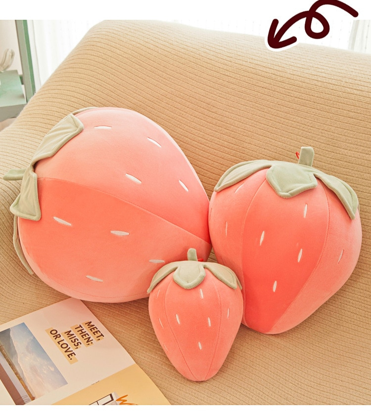Foto 6 pulgar | Almohada De Felpa League Of Loveliness Lol Strawberry 50 Cm - Venta Internacional.