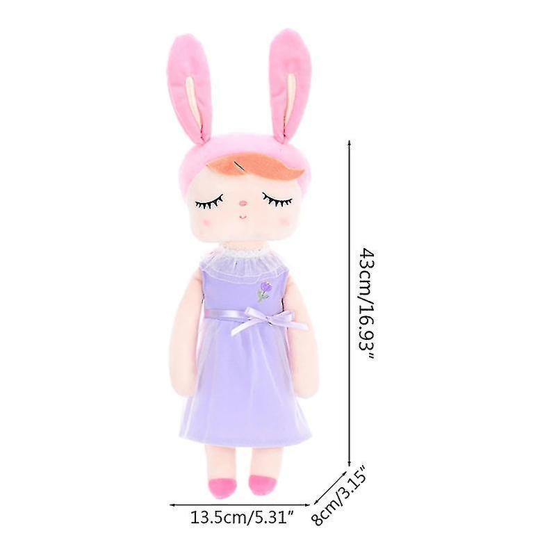 Foto 3 pulgar | Vestido De Peluche Con Orejas Rosas De Terciopelo Suave De Cristal, 43 Cm - Venta Internacional.
