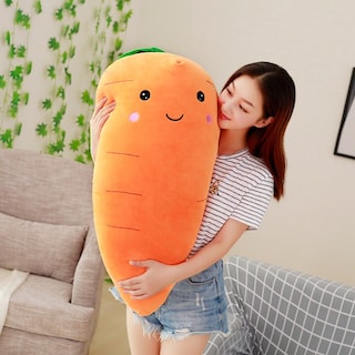 Foto 1 | Almohada De Peluche Con Forma De Zanahoria, Rellena De Plantas Y Frutas, 55 Cm - Venta Internacional.
