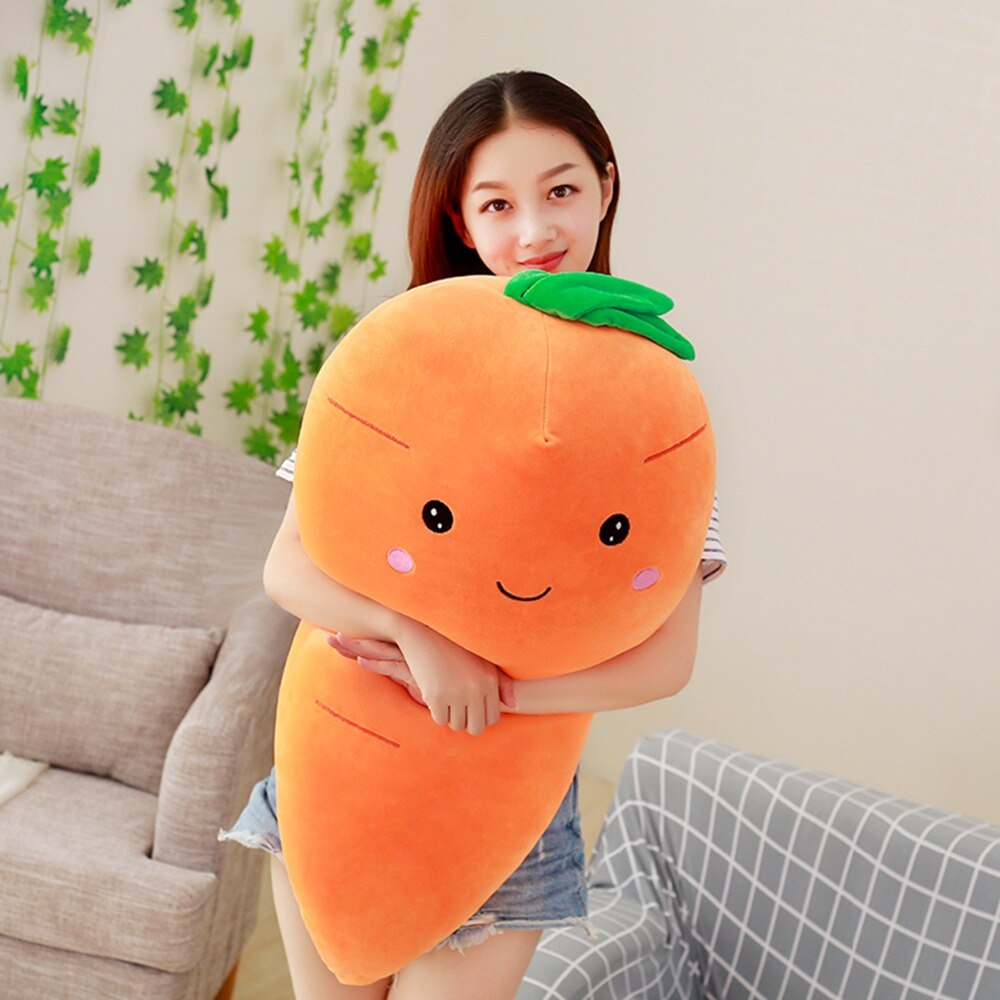 Foto 3 | Almohada De Peluche Con Forma De Zanahoria, Rellena De Plantas Y Frutas, 55 Cm - Venta Internacional.