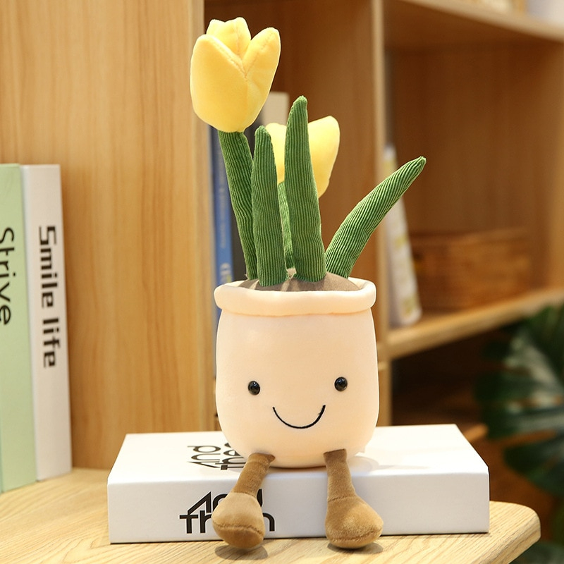 Planta De Peluche Con Forma De Tulipán Artificial, 35 Cm, Para Niños De 8 A 15 Años - Venta Internacional.