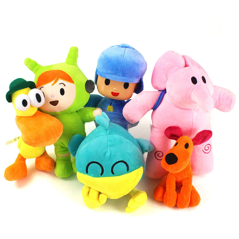 Foto 2 pulgar | Kit De Muñecos De Peluche Pocoyó, 6 Hermosos Juguetes Originales De 26-30 Cm - Venta Internacional.