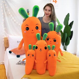 Foto 3 | Almohada Deportiva De Algodón De Peluche Con Forma De Zanahoria Para Bajar De Peso - Venta Internacional.