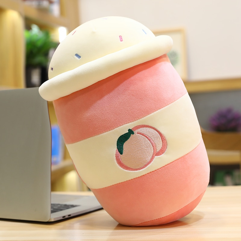 Foto 1 | Almohada De Peluche Con Dibujos Animados Con Burbujas, Taza De Té Con Leche, Diseño - Venta Internacional.