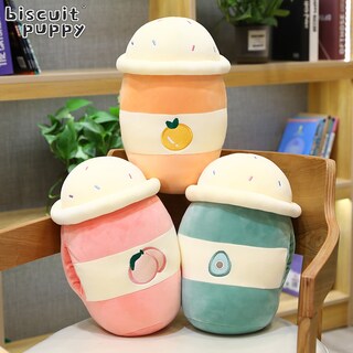 Foto 2 | Almohada De Peluche Con Dibujos Animados Con Burbujas, Taza De Té Con Leche, Diseño - Venta Internacional.
