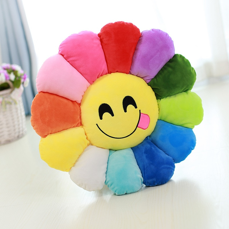 Foto 2 | Cojín De Asiento Skipaw Cute Expression Sunflower Plush 50 X 50 Cm - Venta Internacional.