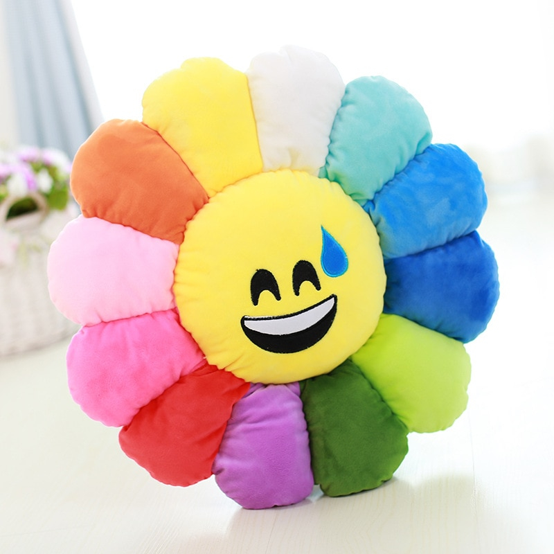 Foto 6 pulgar | Cojín De Asiento Skipaw Cute Expression Sunflower Plush 50 X 50 Cm - Venta Internacional.