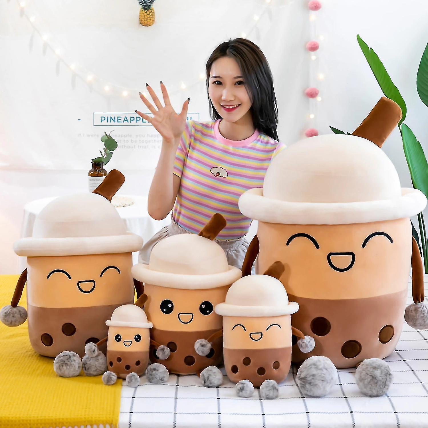 Foto 4 pulgar | Almohada De Peluche Con Forma De Té Lácteo Con Perlas, 40 Cm - Venta Internacional.