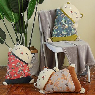 Foto 3 | Cojín De Sofá Con Forma De Gato De Estilo Chino Plush Doll - Venta Internacional.