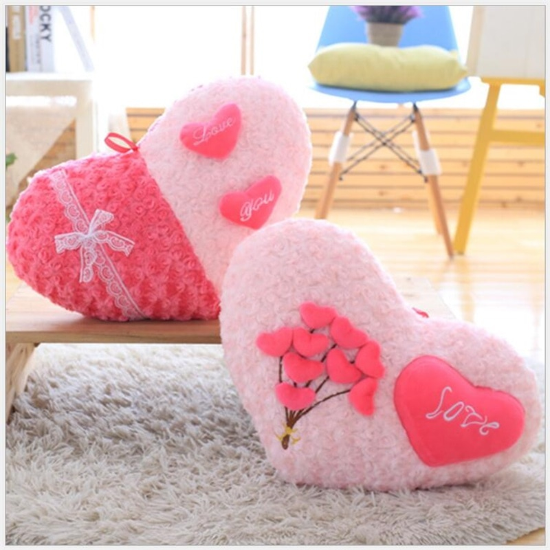 Foto 4 pulgar | Cojín De Peluche Creativo Con Forma De Corazón Rosa Para Decoración Del Hogar, 48 Cm - Venta Internacional.