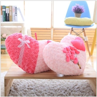 Foto 4 | Cojín De Peluche Creativo Con Forma De Corazón Rosa Para Decoración Del Hogar, 48 Cm - Venta Internacional.