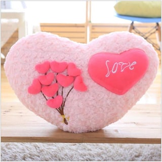 Foto 5 | Cojín De Peluche Creativo Con Forma De Corazón Rosa Para Decoración Del Hogar, 48 Cm - Venta Internacional.