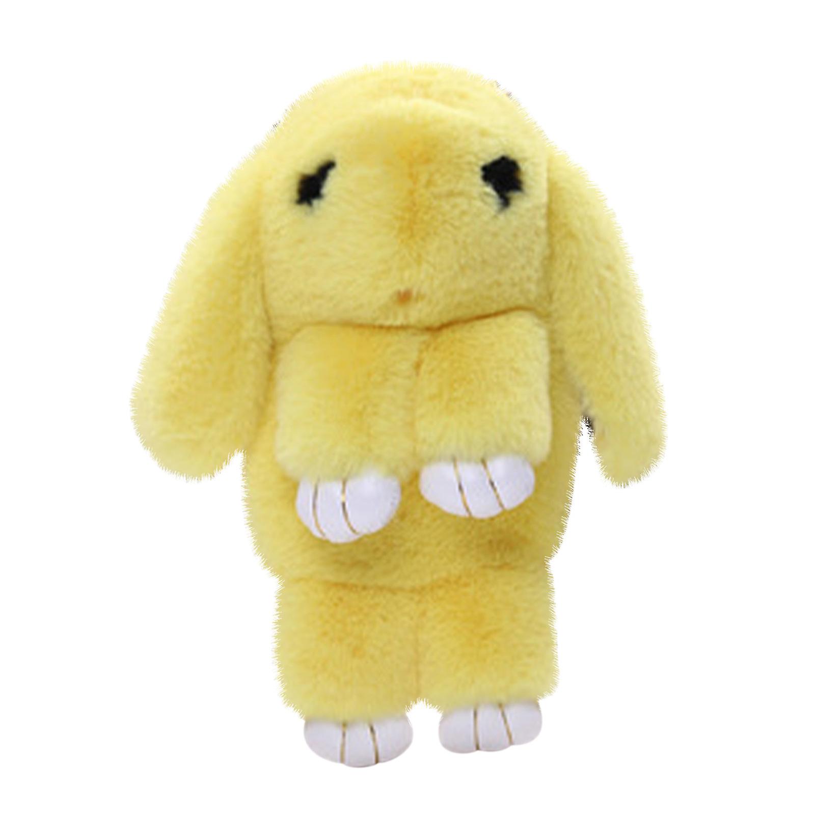 Bandolera Con Bonito Conejo Amarillo De Peluche Con Imitación De Pajita - Venta Internacional.