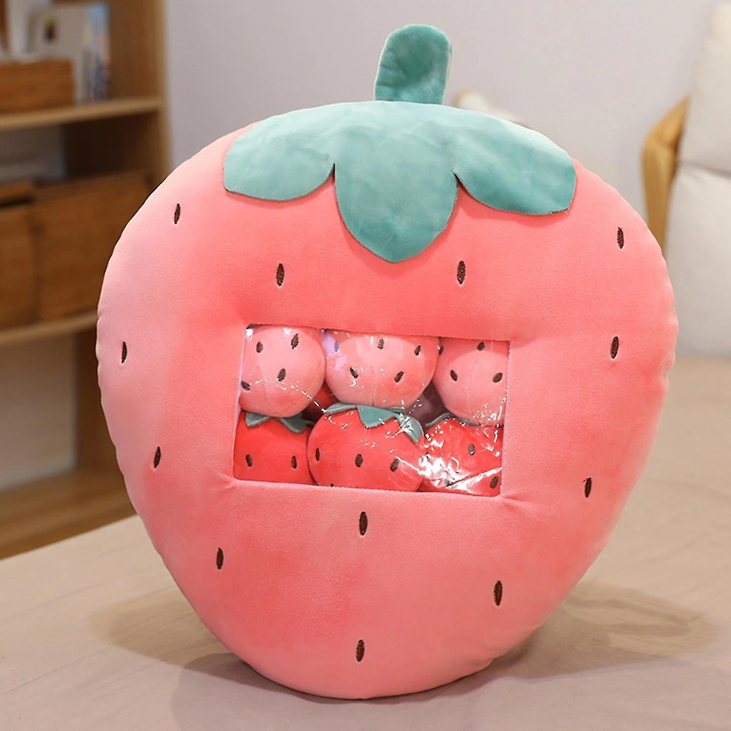 Cojín De Fruta Con Forma De Fresa Y Animal De Peluche - Venta Internacional.