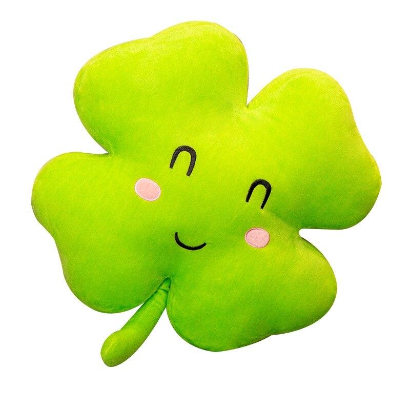 Foto 2 pulgar | Almohada De Peluche Con Dibujos Animados Con Forma De Planta De Trébol De La Suerte, 40 Cm - Venta Internacional.