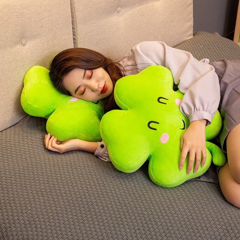Foto 4 | Almohada De Peluche Con Dibujos Animados Con Forma De Planta De Trébol De La Suerte, 40 Cm - Venta Internacional.