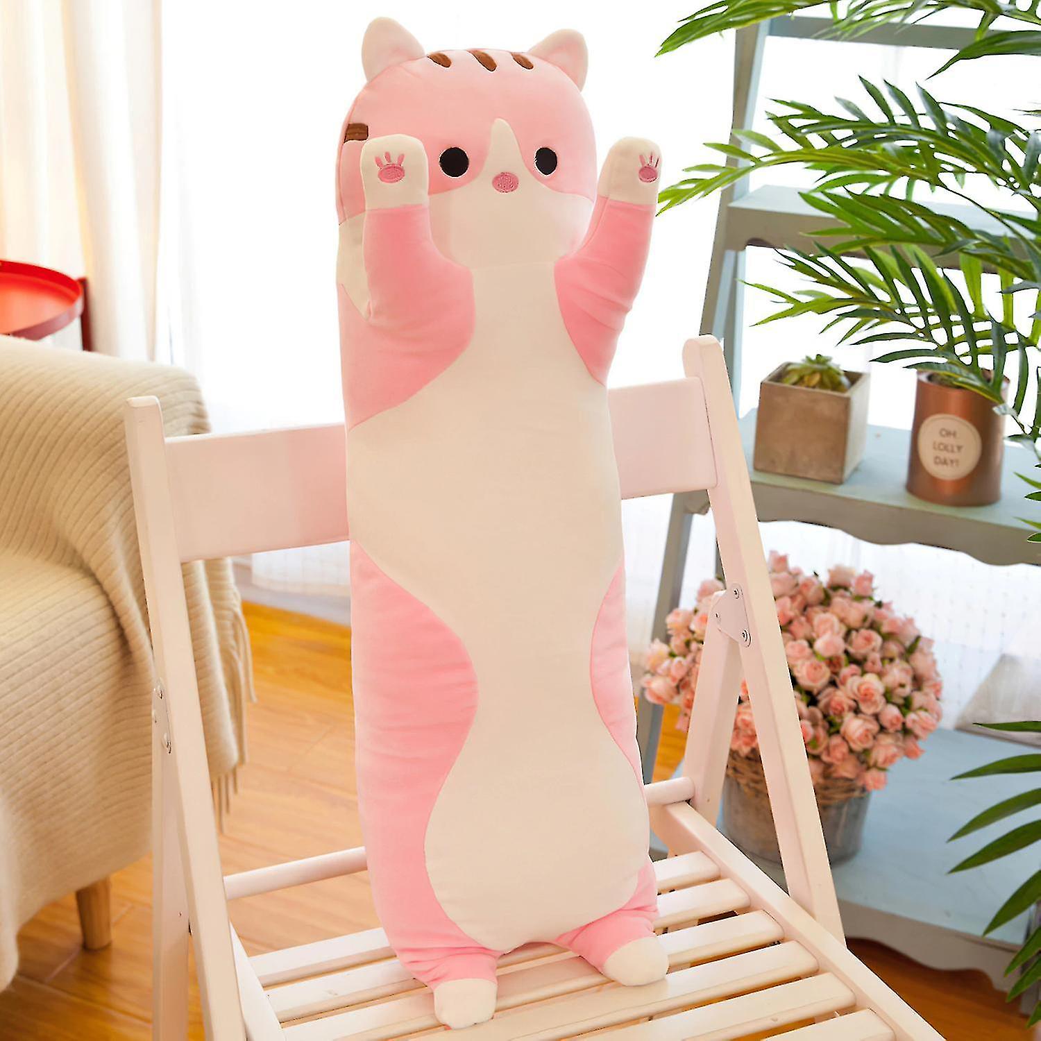 Foto 4 pulgar | Peluche De Peluche Con Forma De Gato, 70 Cm De Largo, Diseño Suave Y Creativo - Venta Internacional.