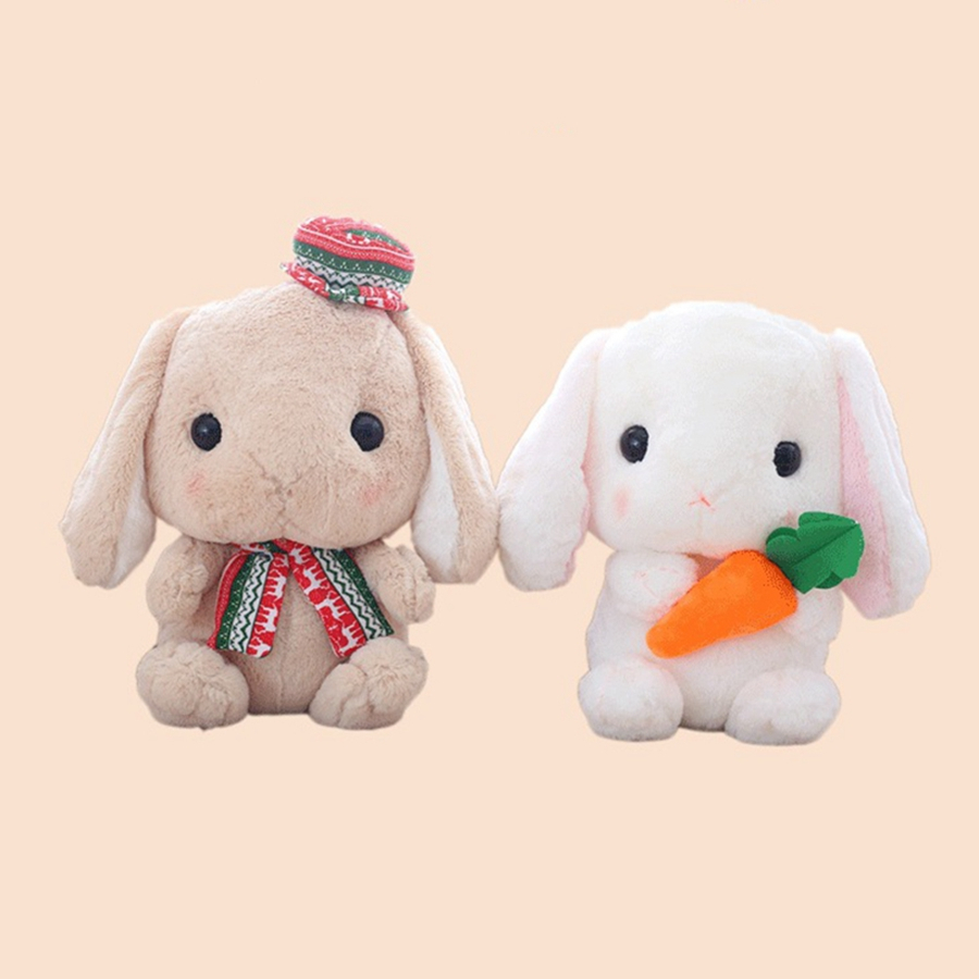 Foto 3 pulgar | Muñeca De Peluche Con Forma De Conejito, Orejas Largas, Zanahoria Y Conejo - Venta Internacional.