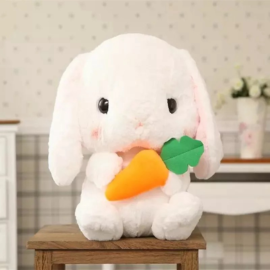 Foto 4 pulgar | Muñeca De Peluche Con Forma De Conejito, Orejas Largas, Zanahoria Y Conejo - Venta Internacional.