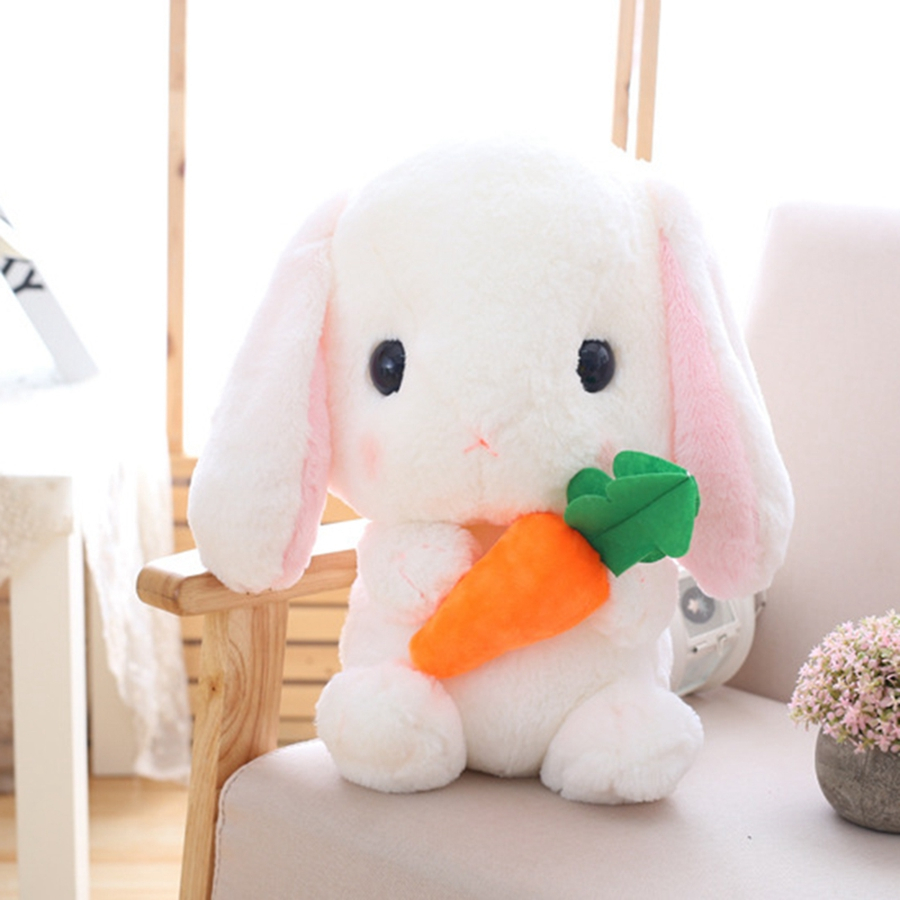 Foto 5 pulgar | Muñeca De Peluche Con Forma De Conejito, Orejas Largas, Zanahoria Y Conejo - Venta Internacional.