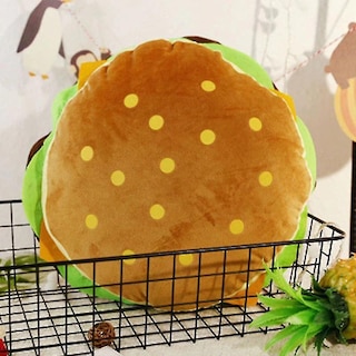 Foto 5 | Cojín De Peluche Para Hamburguesas, Suave Y Esponjoso, 30 Cm - Venta Internacional.