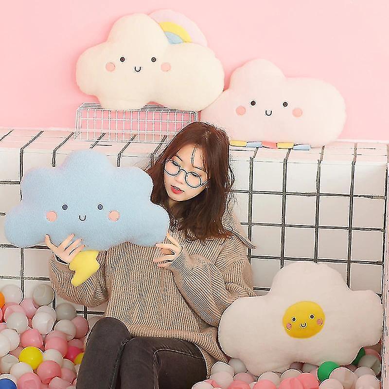 Foto 5 pulgar | Bonito Juguete De Peluche Con Forma De Nube De Dibujos Animados, Kawaii, Sol, Arcoíris, 48 Cm - Venta Internacional.