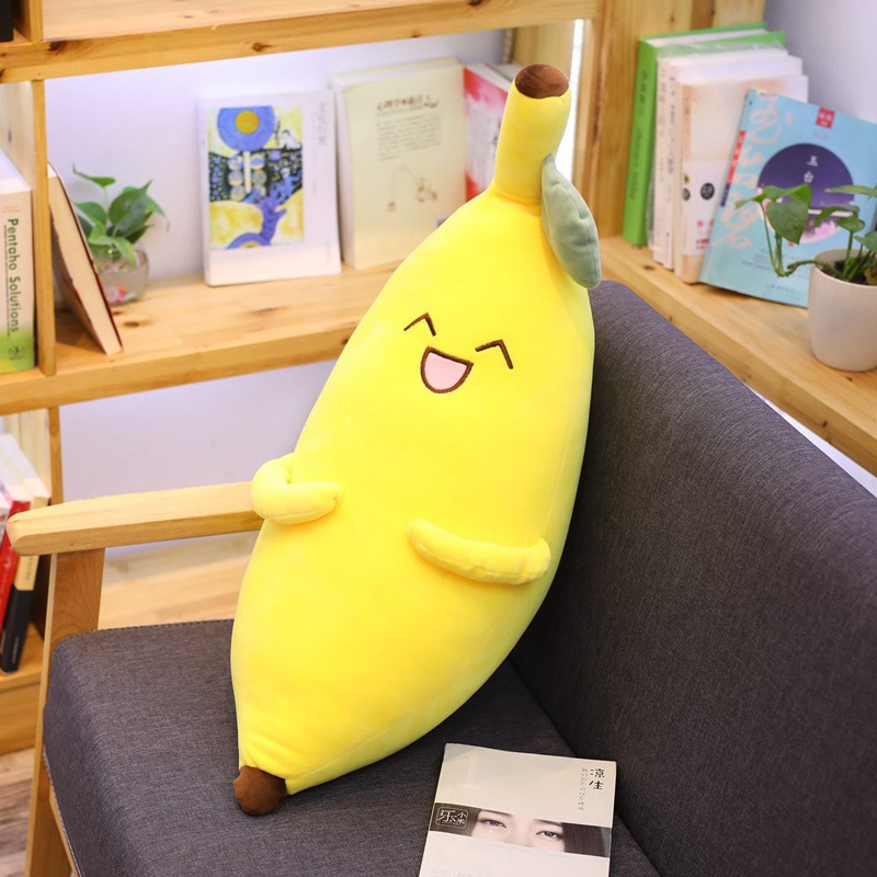Muñeco De Peluche Triple Cyclone Kawaii Smile Face Banana 50 Cm - Venta Internacional.