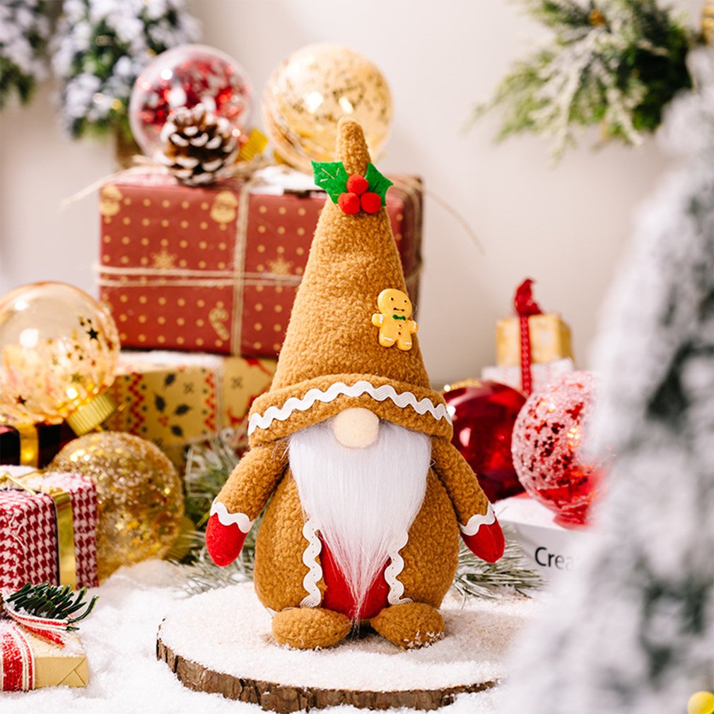 Muñeco De Peluche Navideño Con Forma De Gnomo Con Forma De Hombre De Jengibre - Venta Internacional.