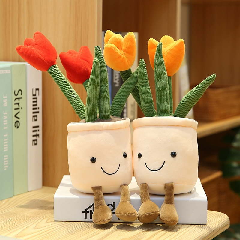 Foto 4 pulgar | Juguete De Peluche Con Forma De Planta En Maceta Con Forma De Tulipán, 35 Cm, Regalo Creativo - Venta Internacional.