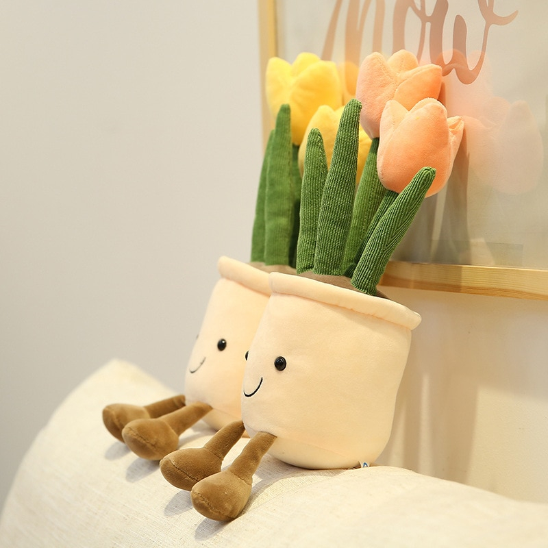 Foto 5 pulgar | Juguete De Peluche Con Forma De Planta En Maceta Con Forma De Tulipán, 35 Cm, Regalo Creativo - Venta Internacional.