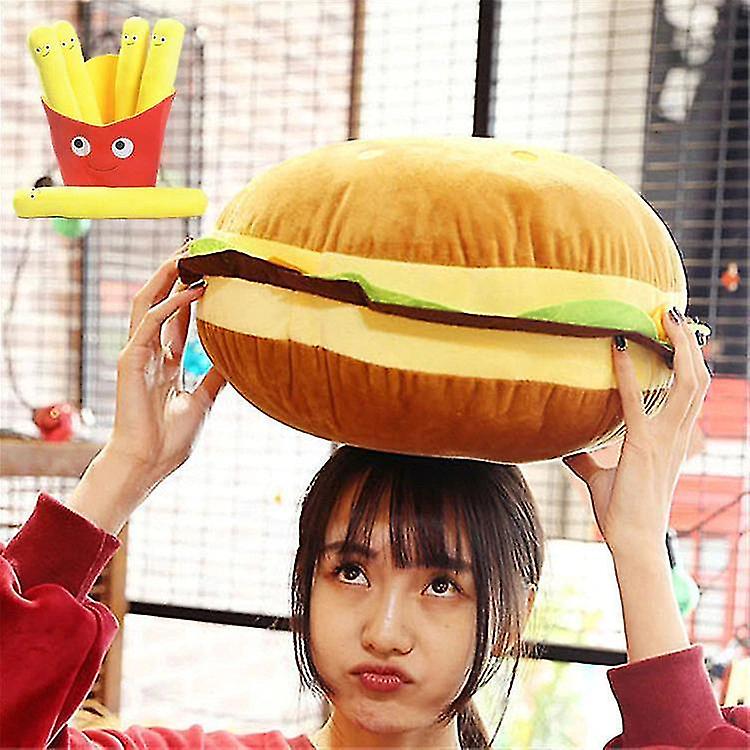 Foto 4 pulgar | Cojín De Felpa Relleno De Hamburguesa, Pelado, Diseño Creativo - Venta Internacional.