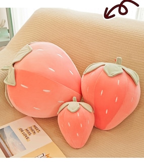 Foto 5 | Almohada De Felpa League Of Loveliness Lol Strawberry 50 Cm - Venta Internacional.
