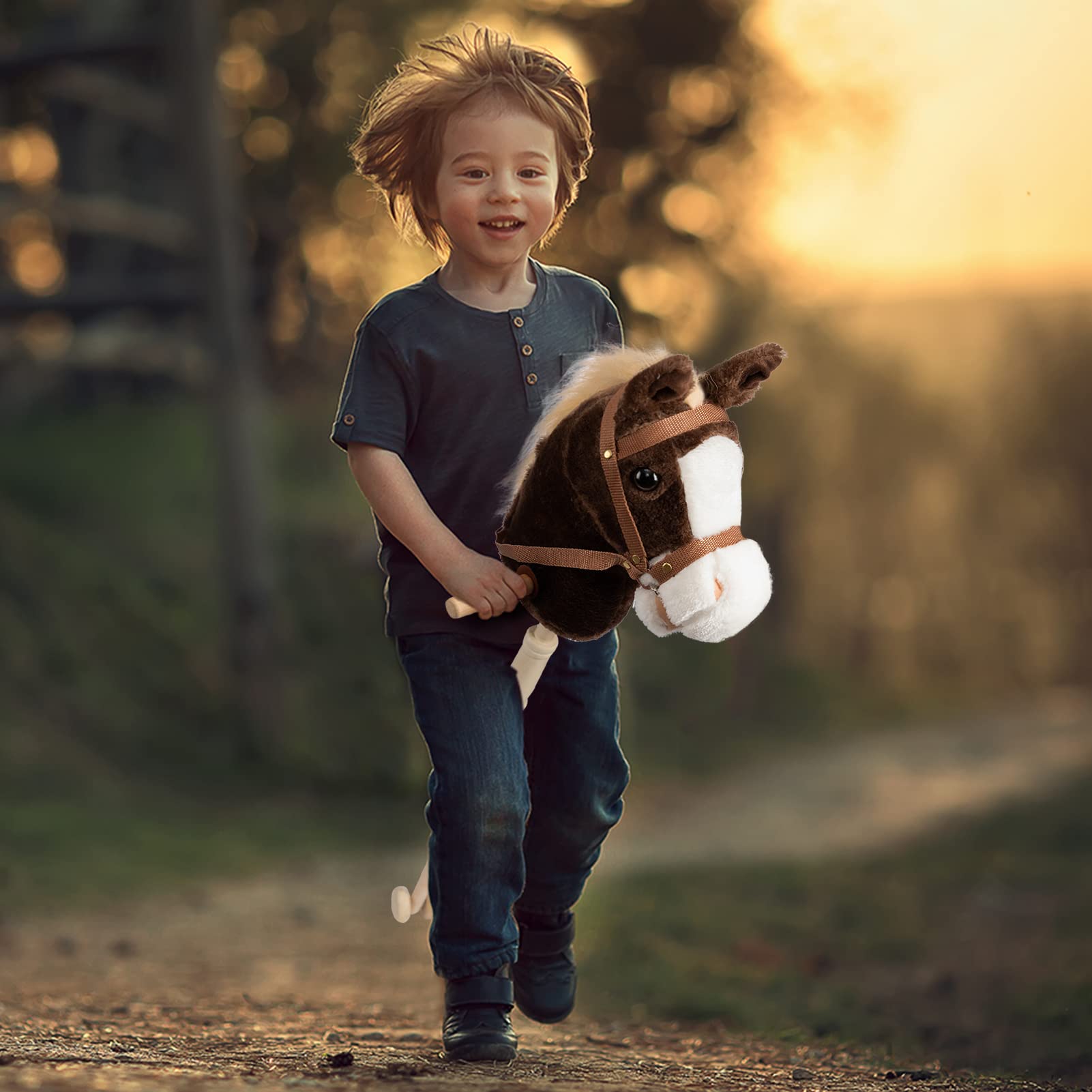 Foto 4 pulgar | Caballo de Peluche HollyHome Infantil con Ruedas-Venta Internacional
