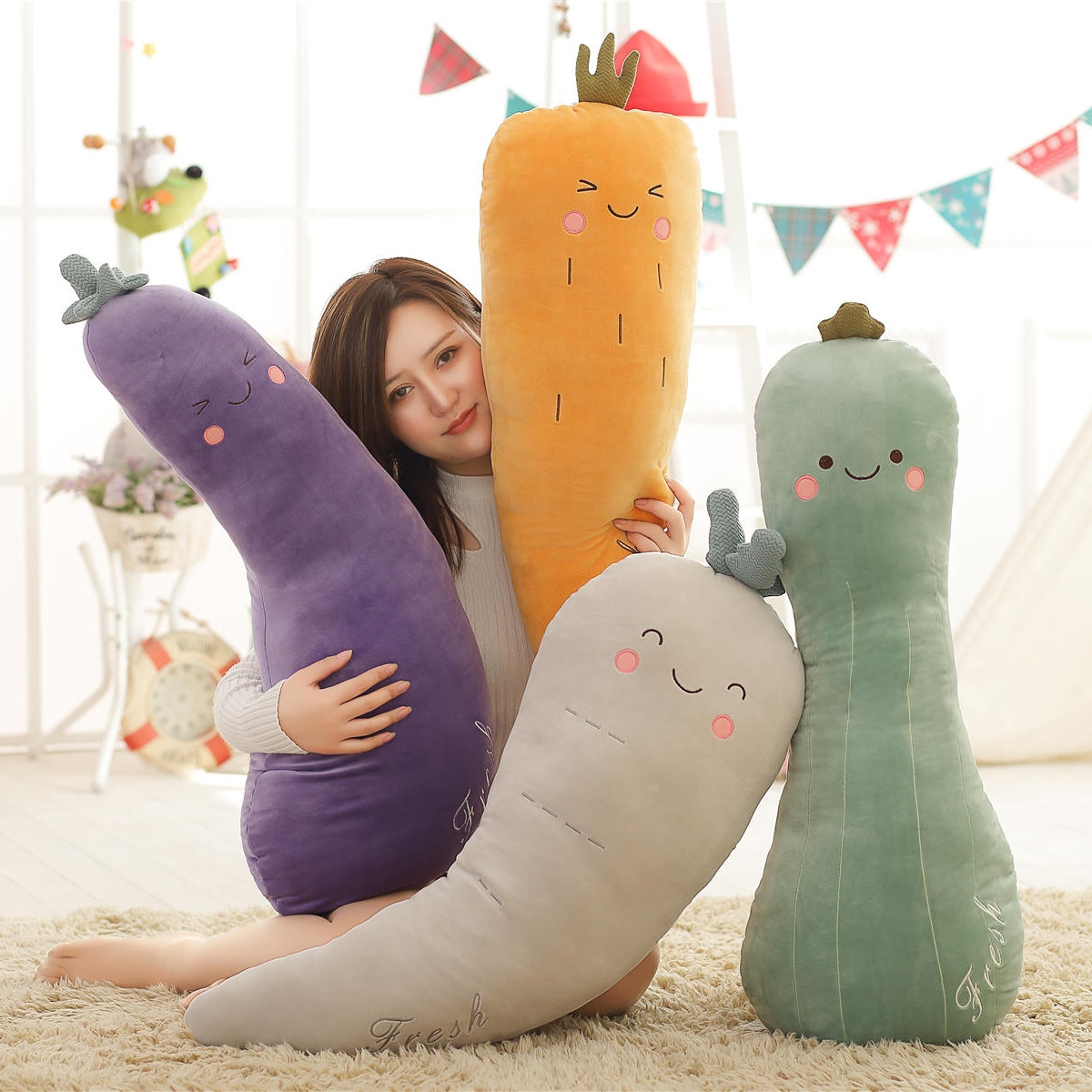 Foto 3 pulgar | Pillow Plush Simulation Vegetales Y Frutas Para Todas Las Edades - Venta Internacional.