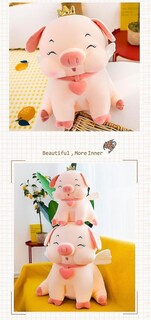 Foto 4 | Muñeco De Peluche Con Forma De Cerdo Almow, Supersuave, Regalo De Navidad, 35 Cm - Venta Internacional.