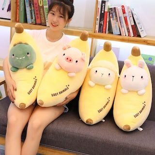 Foto 2 | Muñeca De Peluche Con Forma De Cerdo, Conejo, Dinosaurio Y Animales, Bonita Lámpara De Plátano - Venta Internacional.