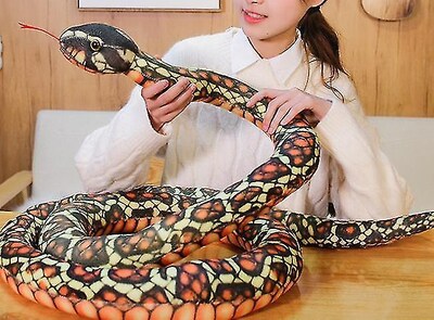 Foto 2 | Juguete De Peluche Con Simulación De Serpiente Gigante Precioso De 1,1 M Para Niños - Venta Internacional.