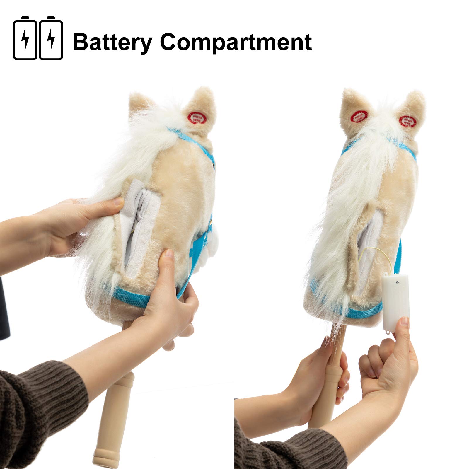 Foto 4 pulgar | Peluche Hollyhome Outdoor Palstick Horse Con Ruedas De Madera - Venta Internacional.
