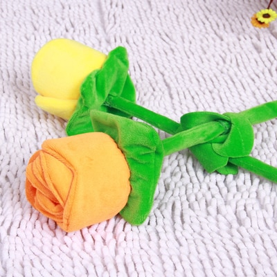 Peluche De Peluche Con Flor De Rosa Rellena De Algodón Polipropileno, 33 Cm - Venta Internacional.
