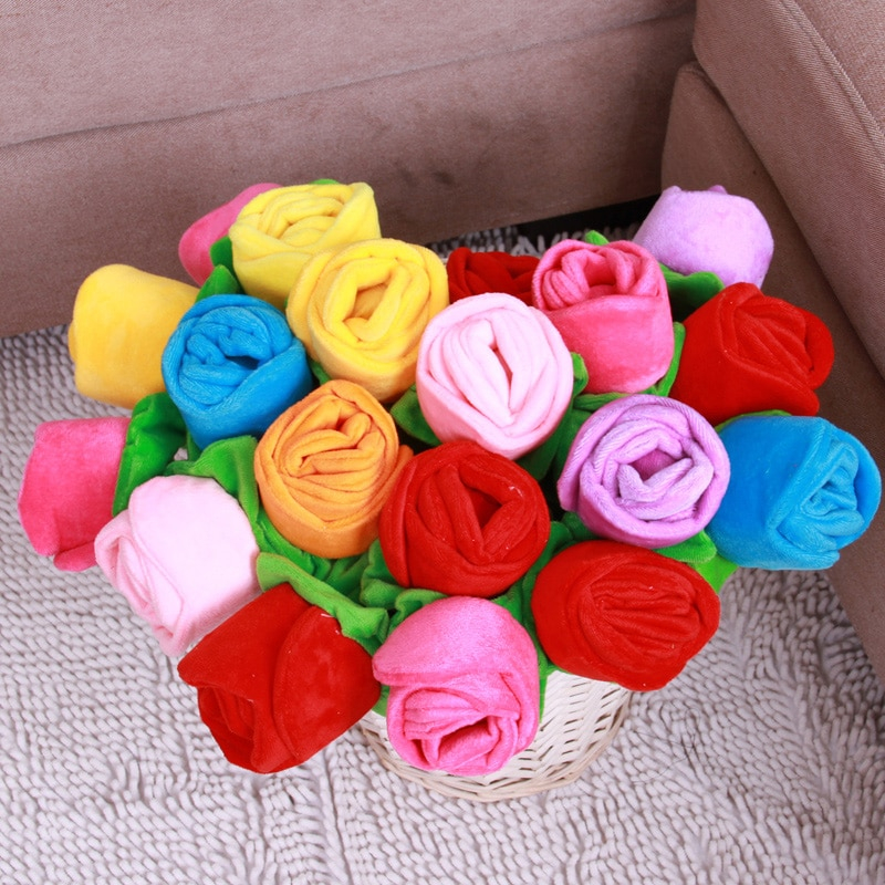 Foto 4 pulgar | Peluche De Peluche Con Flor De Rosa Rellena De Algodón Polipropileno, 33 Cm - Venta Internacional.