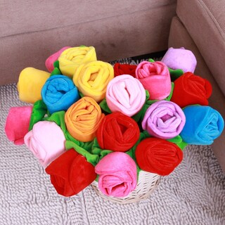 Foto 3 | Peluche De Peluche Con Flor De Rosa Rellena De Algodón Polipropileno, 33 Cm - Venta Internacional.