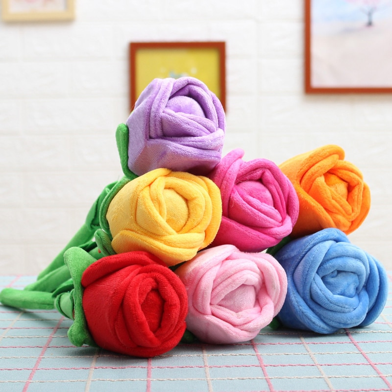 Foto 6 pulgar | Peluche De Peluche Con Flor De Rosa Rellena De Algodón Polipropileno, 33 Cm - Venta Internacional.